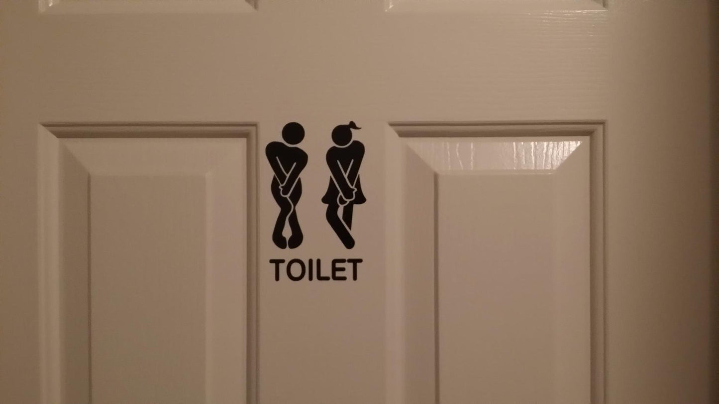 New Toilet 4u2p Restroom Decal | Bathroom Washroom Decoration Stickers