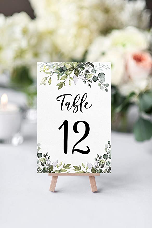 New Party Table Numbers | Set of 1-25 and Head Table Card