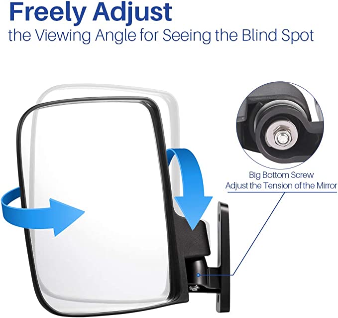 New Golf Cart Folding Side View Mirrors