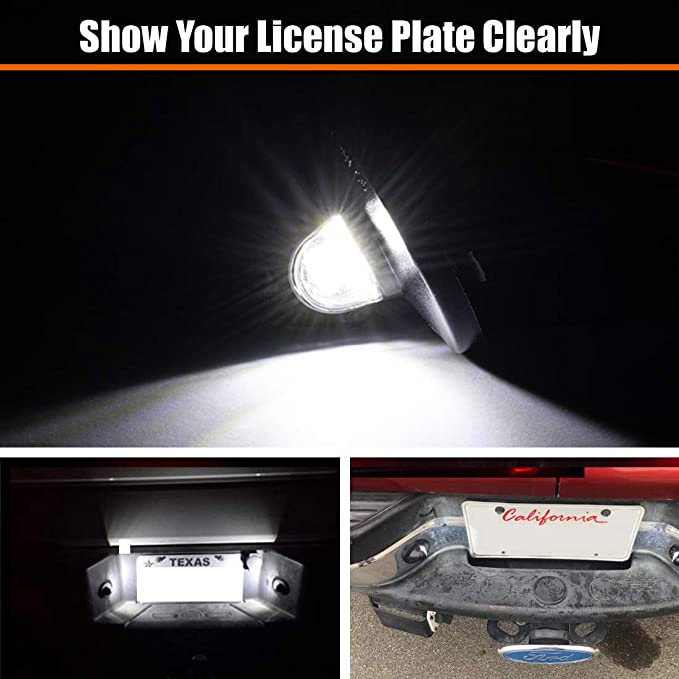 New 2 PCS LED License Plate Light | Car Accessories | 6500K White Super Bright