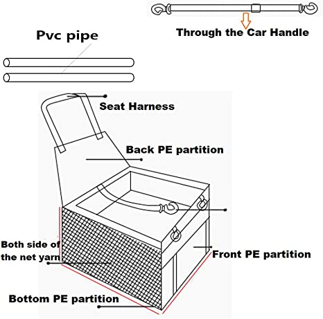 Heavy Duty Pet Car Seat | Durable/Portable/Breathable & Waterproof Bag | New