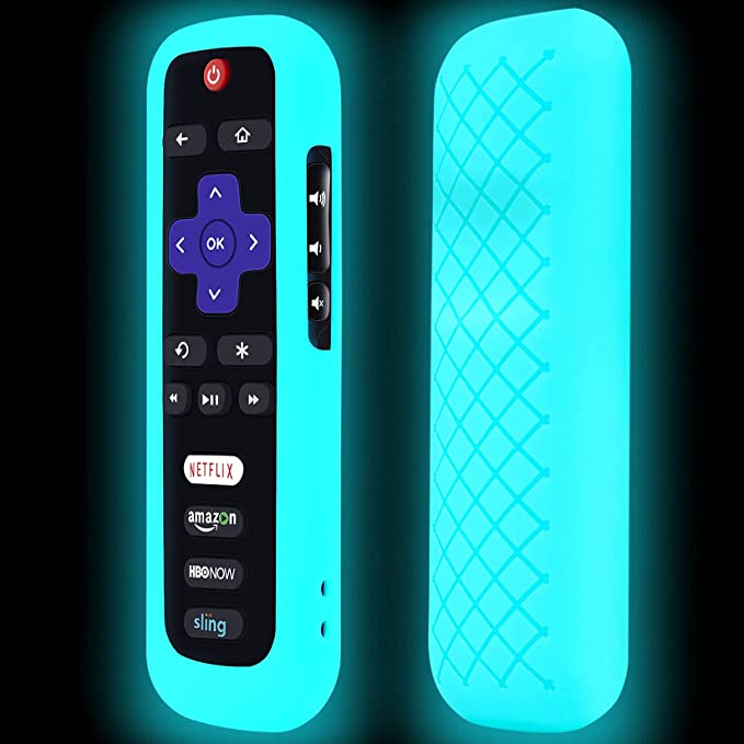 New Remote Case | Roku TV Remote Cover Silicone Protective Controller Universal Sleeve Skin Glow