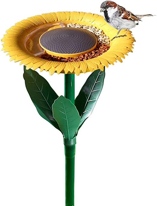 New Original Sunflower Bird Feeder Outdoor - Flower Shape Bird Feeding Tray | Garden Decor Stake