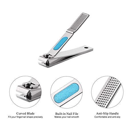 New Nail Clippers Set | Ultra Sharp Sturdy Fingernail & Toenail Clipper Cutters w/ Visibly Tin Case