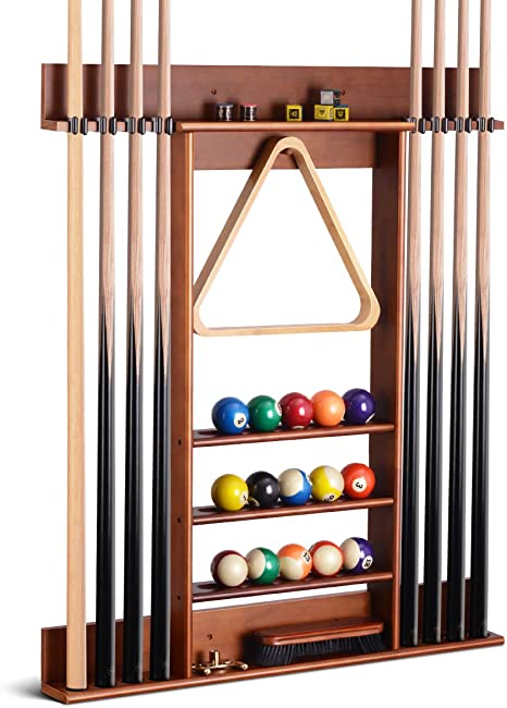 New Pool Cue Rack | Pool Stick Holder Wall Mount | 8 Pool Billiard Stick Holder