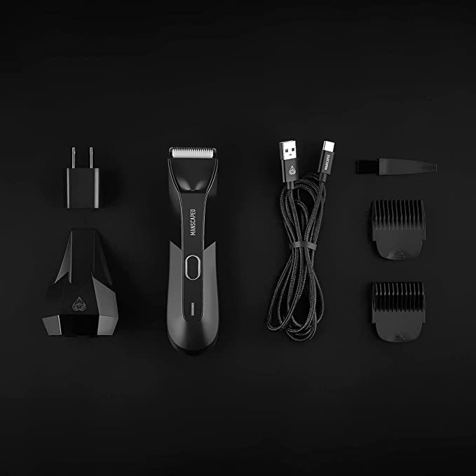 Heavy Duty Electric Groin Hair Trimmer | Ultimate Male Hygiene Razor | Ceramic Blade Heads