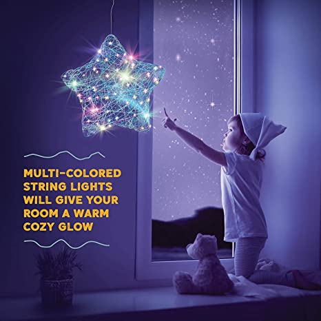 New 3D String Art Kit | Makes a Light-Up Star Lantern | Colored LED Bulbs