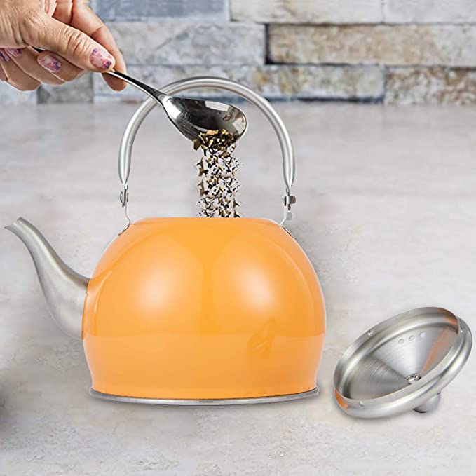 New Stainless Steel Tea Pot w/ Infuser for Loose Tea Coffe