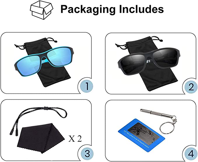 New 2 PCS Sports Sunglasses | Running Sun Glasses UV400 Goggles Glasses rope