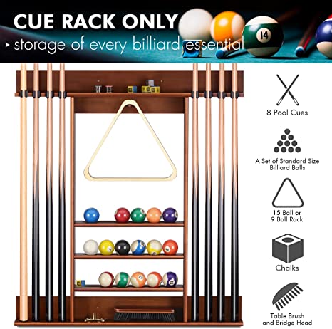 New Pool Cue Rack | Pool Stick Holder Wall Mount | 8 Pool Billiard Stick Holder