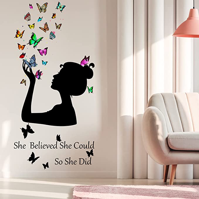 New 35.43" x 17.72" Inspirational Wall Stickers | Removable Wall Art Decor