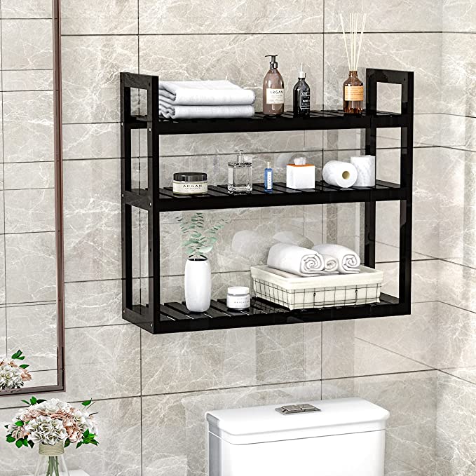 New 3 Tier Storage Shelf w/ Adjustable Wall Mounted Shelf Rack