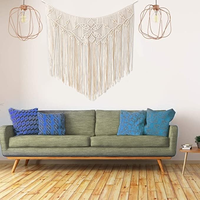 New 39" x 38" Boho Macrame Wall Hanging | Handmade Home Decor