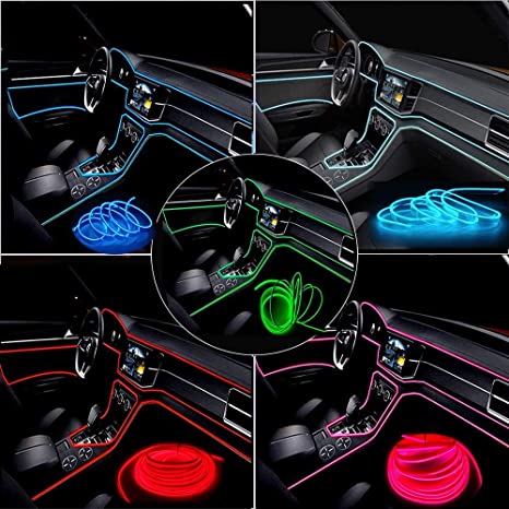 New 3m El Wire Red Interior Car LED Strip Lights | Automotive Car Interior Decoration