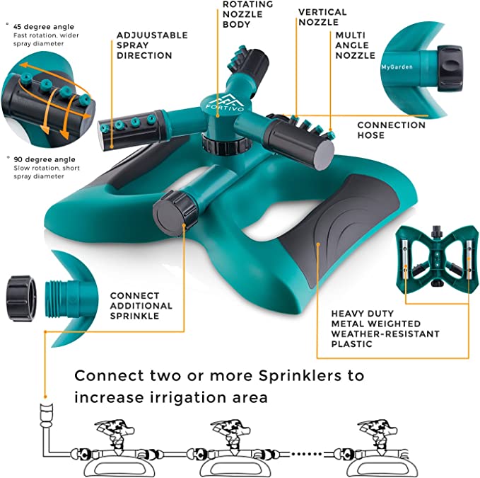 New Lawn Sprinkler Garden | Oscillating Sprinkler Watering Sprayer