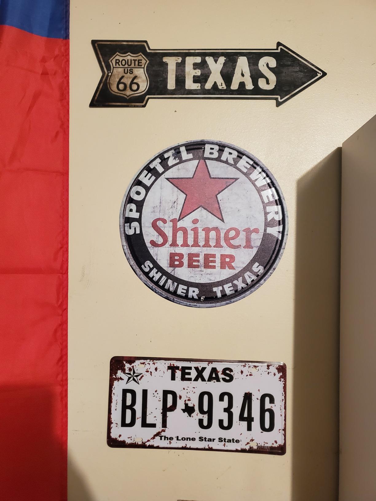 Vintage Shiner Beer Shiner Texas | Style Round Tin Sign Metal Sign Poster | 12" x 12"