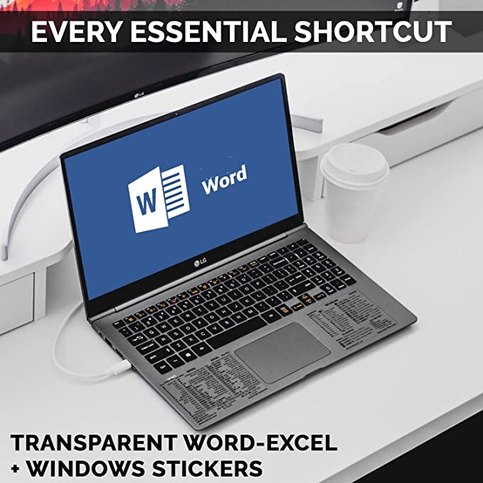 New Microsoft Word/Excel Reference Guide Keyboard Shortcut Sticker