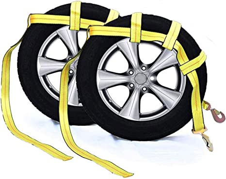 Heavy Duty Tow Dolly Basket Strap w/ Twisted Snap Hooks