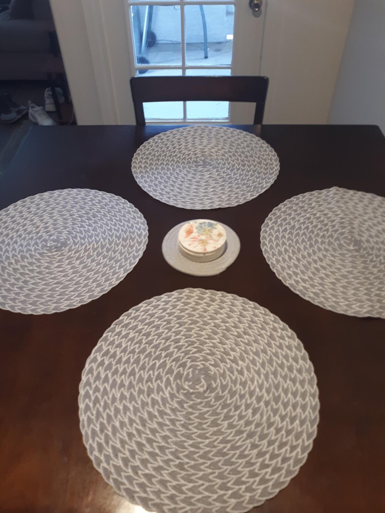 New Round Braided Placemats | Round Table Mats | Set of 6