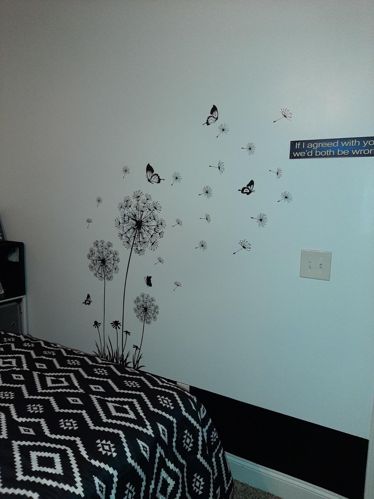 New Flying Flowers Butterflies Wall Stickers | Bedroom Decor