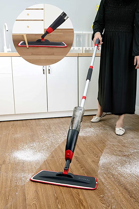 New Premium Spray Mop | Cleaning w/ Washable Pad & Refillable Sprayer