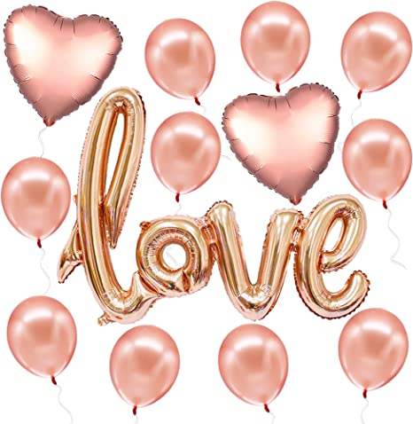 New Rose Gold Romantic 36" Love Balloon | Party Decor