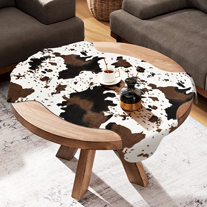 New 3.6' x 2.5' Cow Print Rug | Area Carpet Animal Print Mat