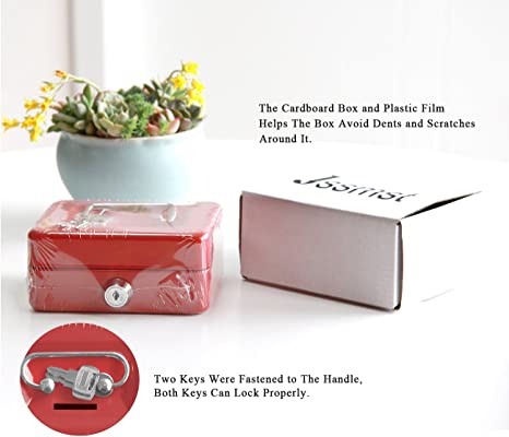 New Small Cash Box with Lock and Slot