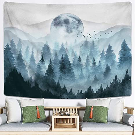 New Misty Forest Tapestry | Foggy Mountain Tapestry