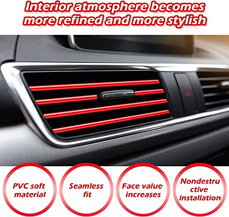 New 20 PCS Car Air Conditioner Vent Outlet Decoration Strips | Car Interior Accessories