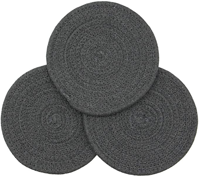 New 3 PCS Kitchen Potholders | Hot Pot Holders | Round Stylish Coasters