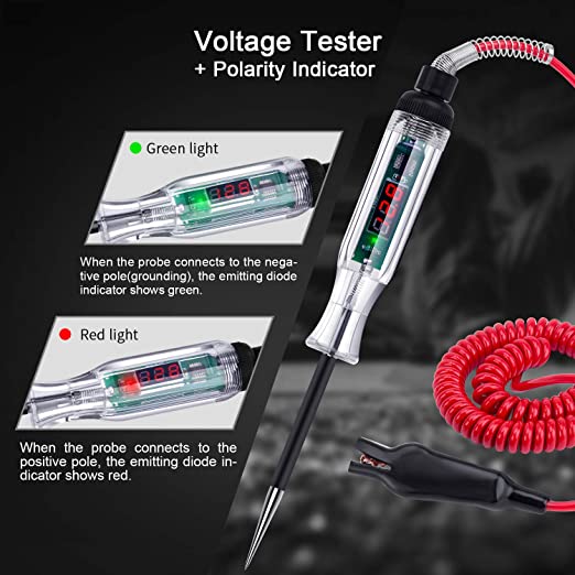 Heavy Duty LED Automotive Circuit Tester | Vehicle Circuits Low Voltage Light Tester