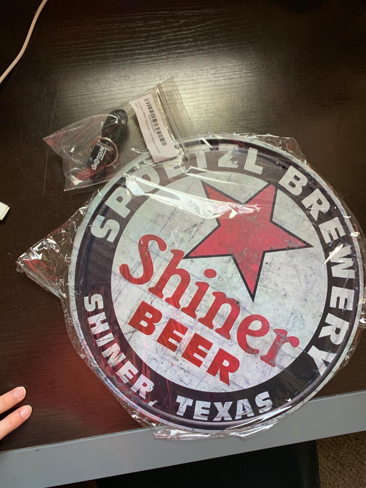 Vintage Shiner Beer Shiner Texas | Style Round Tin Sign Metal Sign Poster | 12" x 12"