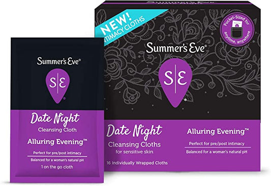 New Date Night Feminine Cleansing Cloths Pre/Post-Intimacy Cleansing