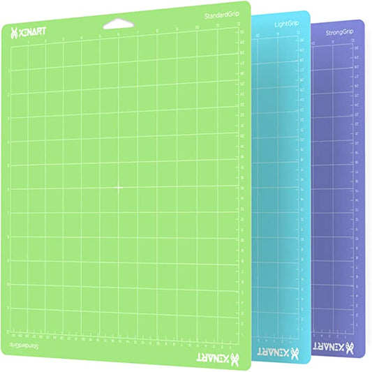 Xinart Cutting Mat for Cricut Maker 3/Maker/Explore 3/Air 2/Air/One(12x12 Inch, 3 Mats, Standard...