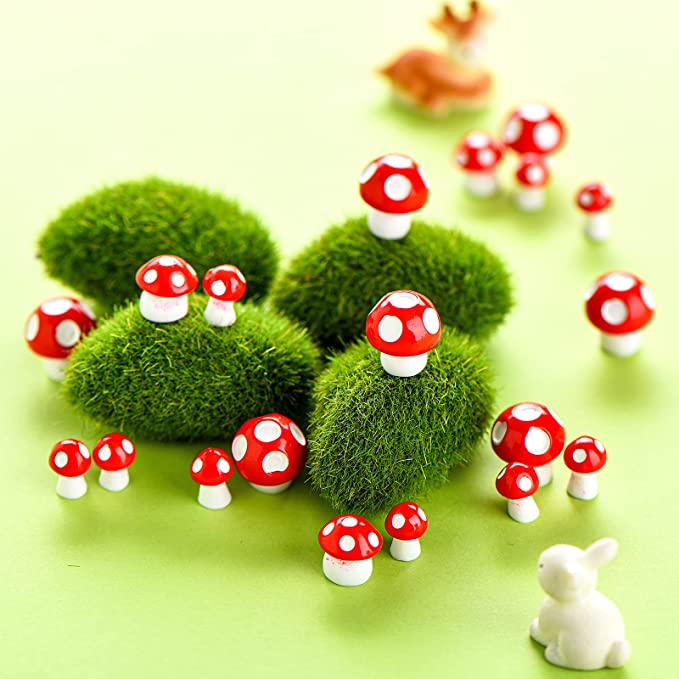 New Mushroom Mini Minaiture Figurines | Party Decoration Supplies | 50 Pcs