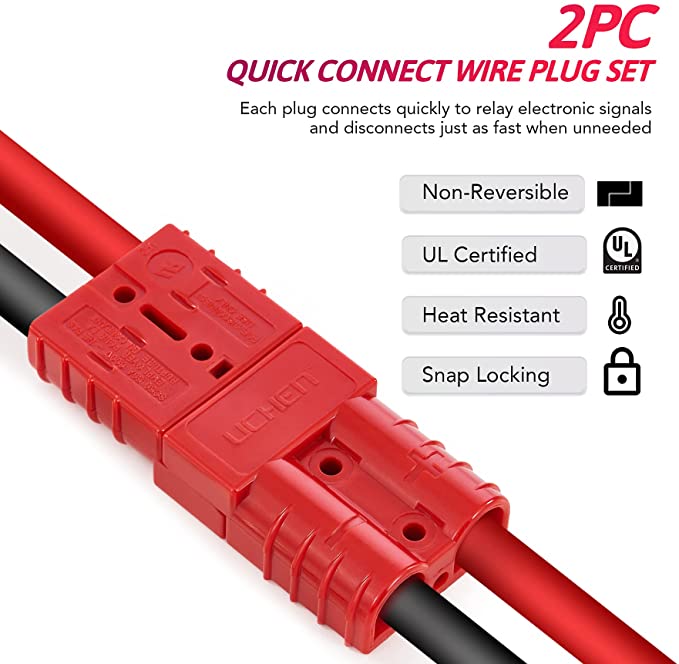 New Tech Wire Connector | Wire Harness Plug Kit | Battery Quick Connect Disconnect Set