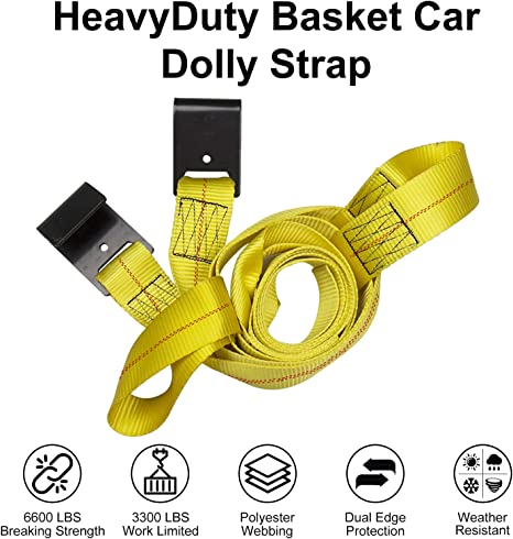 New 2 PCS Universal Adjustable Tie Down Tow Straps