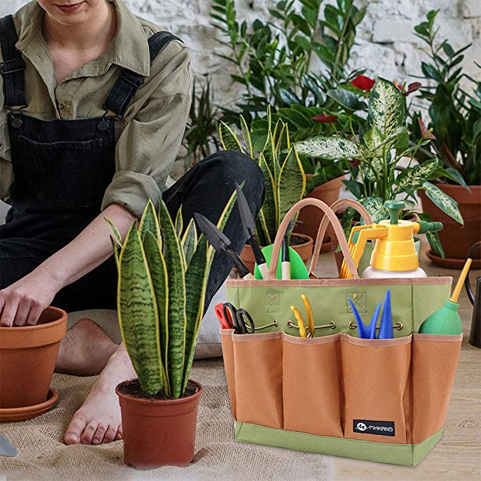 New Gardening Tool Tote Bag w/ 8 Pockets | Portable Tool Organizer Storage Bag