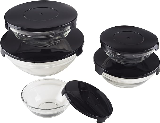 New 10PCS Glass Food Storage Containers w/ Snap Lids