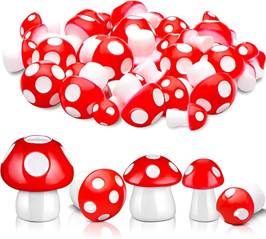 New Mushroom Mini Minaiture Figurines | Party Decoration Supplies | 50 Pcs