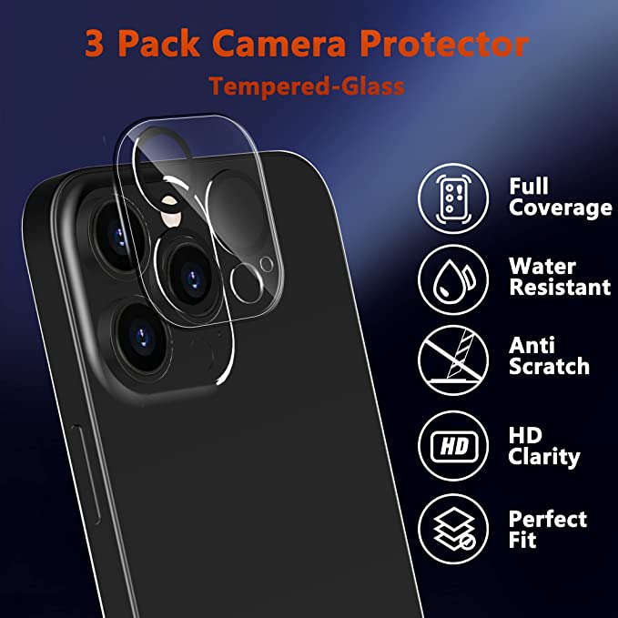 New iPhone 13 Pro Max Camera Lens Protector | 9H Tempered Glass