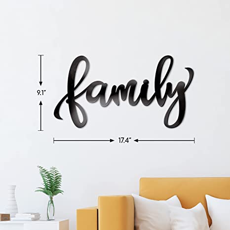 New home decor Wall | Happy Family Wall Art Cut Out Plaque | 18" x 9"