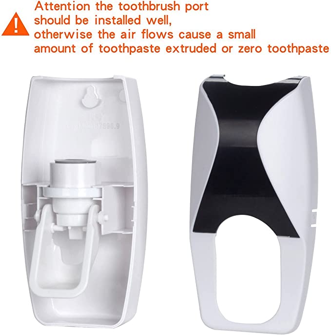 New Toothbrush Holder Toothpaste Dispenser Set Dustproof | Wall Mounted Squeezer