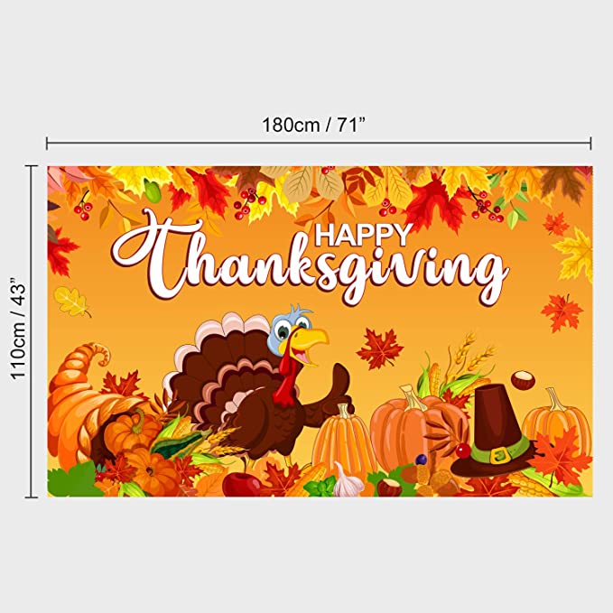 New Happy Thanksgiving Backdrop | Photography Background Harvest Party Supplies Decoration