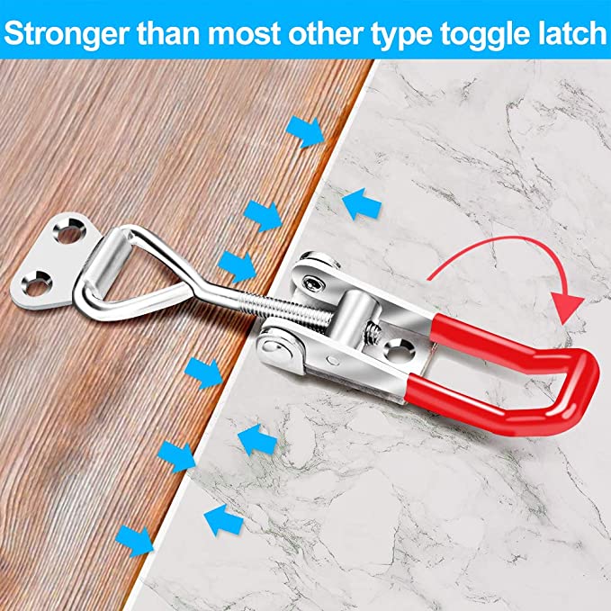 Heavy Duty 6 PCS Toggle Latch Clamp Adjustable | 330Lbs Holding Capacity Pull | w/ 24 PCS Screws