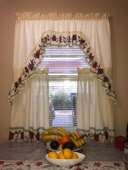 New 3PCS Window Curtain Tier Set