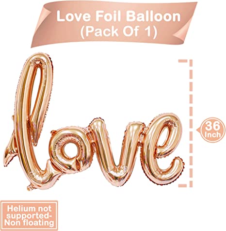 New Rose Gold Romantic 36" Love Balloon | Party Decor