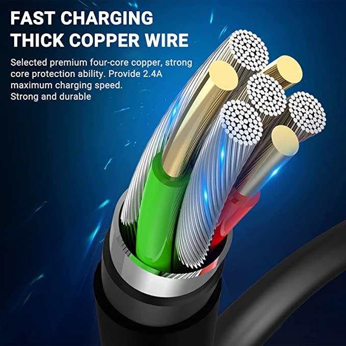 New 3 PCS 3ft iPhone Charger Cord - MFi Certified Fast Charging Cable