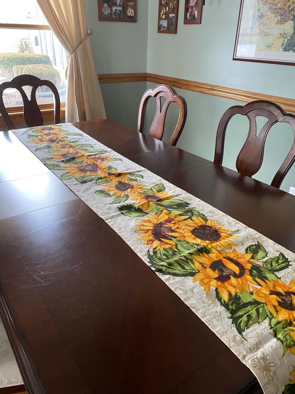 New Rustic Sunflower Table Runner | 14 x 72